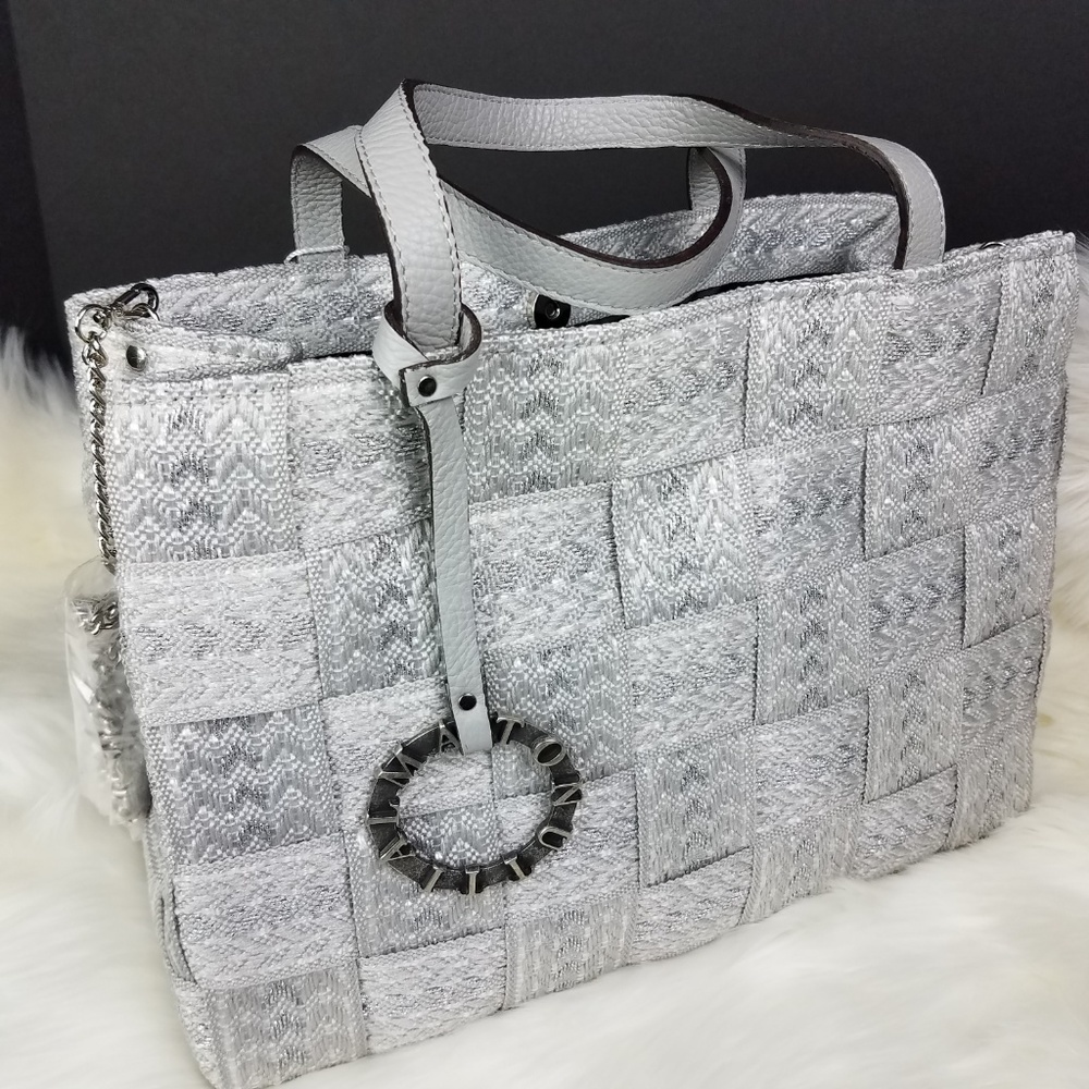 Alma Tonutti Metallic Woven Italian Tote